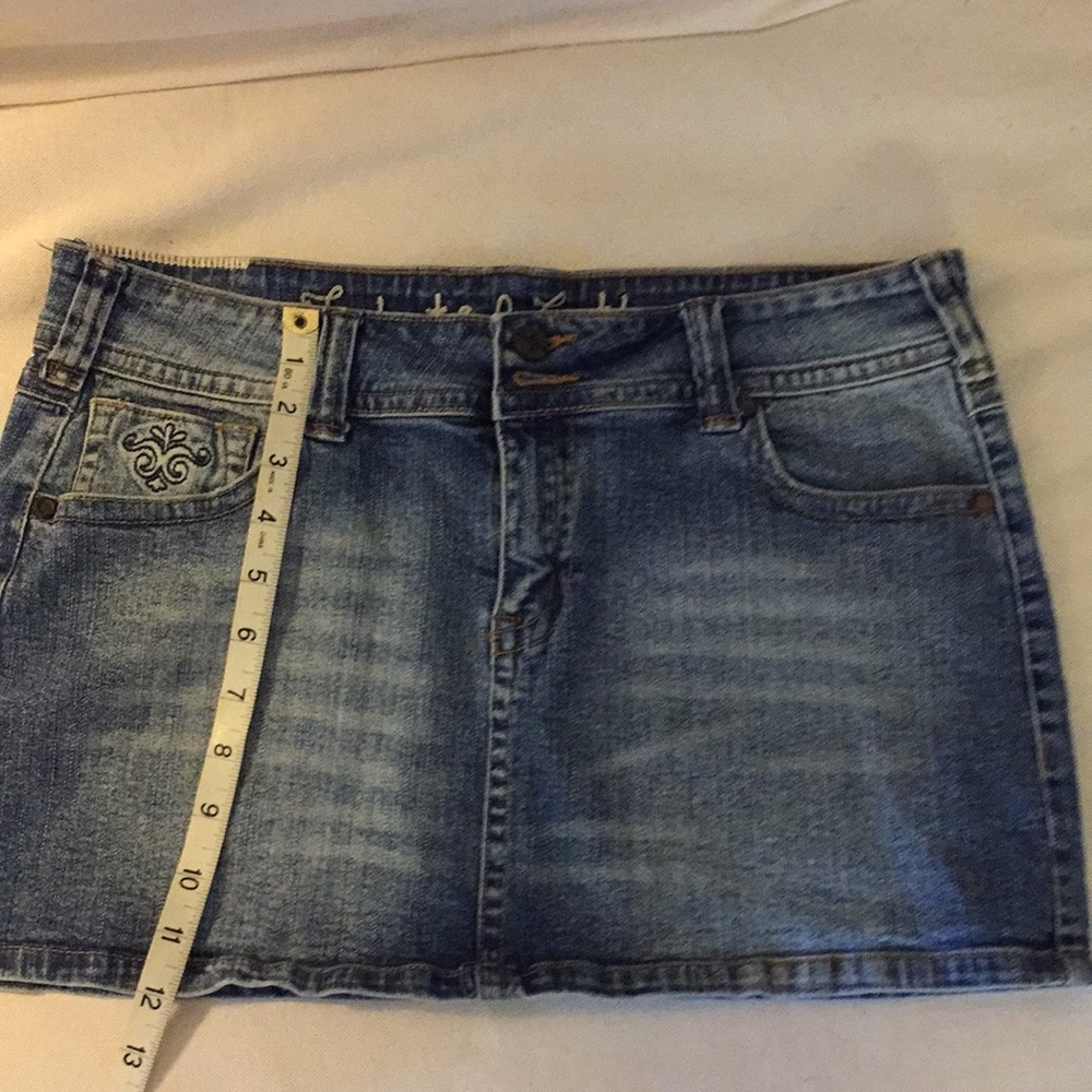 Short denim skirt, industrial cotton size 11